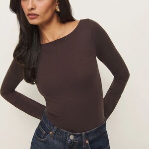 Reformation Wiley Knit Top Brown - Size S